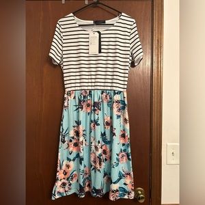 Striped and floral Sun dress